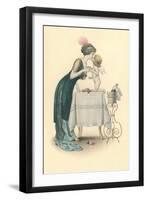 Champagne Toast with Cupid-null-Framed Art Print