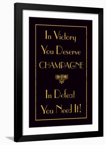 Champagne Victory-The Vintage Collection -Framed Giclee Print