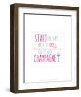 Champagne - Wink Designs Contemporary Print-Michelle Lancaster-Framed Art Print