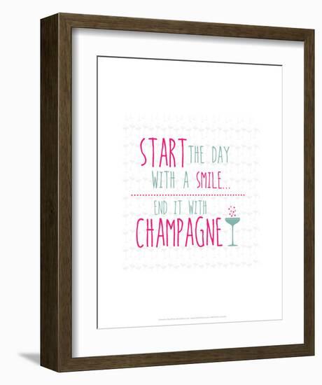 Champagne - Wink Designs Contemporary Print-Michelle Lancaster-Framed Art Print