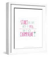 Champagne - Wink Designs Contemporary Print-Michelle Lancaster-Framed Art Print