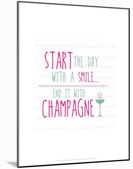 Champagne - Wink Designs Contemporary Print-Michelle Lancaster-Mounted Art Print
