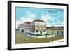 Champaign, Illinois, Exterior View of Illinois Central Train Station, "City of Miami" Express-Lantern Press-Framed Art Print