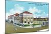 Champaign, Illinois, Exterior View of Illinois Central Train Station, "City of Miami" Express-Lantern Press-Mounted Art Print