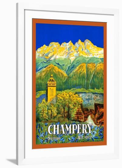 Champéry-M. Kunzer-Framed Art Print