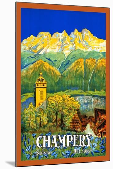 Champéry-M. Kunzer-Mounted Art Print