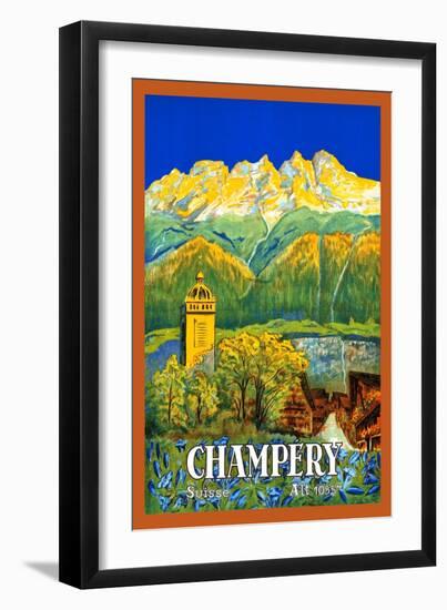 Champéry-M. Kunzer-Framed Art Print