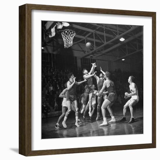 Champion Amateur Phillips 66ers Blocking Out Members of the Opposing Team-Cornell Capa-Framed Photographic Print