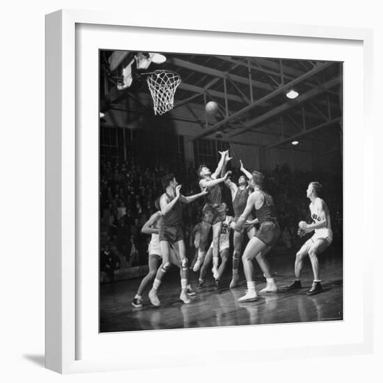 Champion Amateur Phillips 66ers Blocking Out Members of the Opposing Team-Cornell Capa-Framed Photographic Print