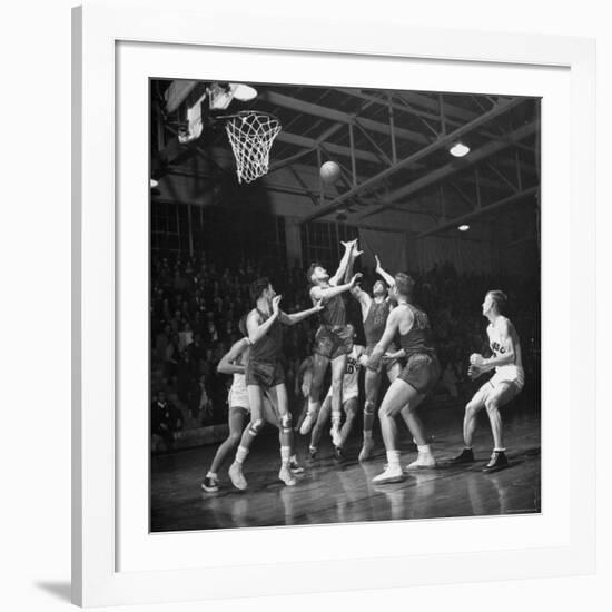 Champion Amateur Phillips 66ers Blocking Out Members of the Opposing Team-Cornell Capa-Framed Photographic Print