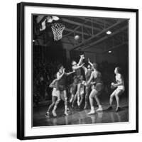 Champion Amateur Phillips 66ers Blocking Out Members of the Opposing Team-Cornell Capa-Framed Photographic Print