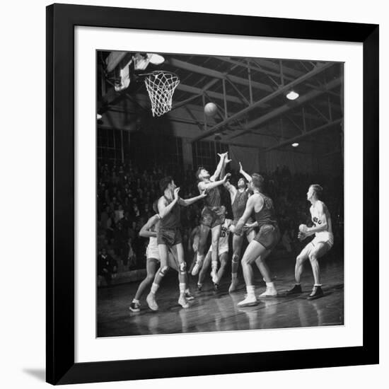 Champion Amateur Phillips 66ers Blocking Out Members of the Opposing Team-Cornell Capa-Framed Photographic Print