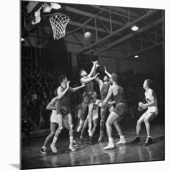 Champion Amateur Phillips 66ers Blocking Out Members of the Opposing Team-Cornell Capa-Mounted Photographic Print