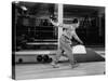 Champion Bowler Andy Varipapa Demonstrating Proper Bowling Technique-Gjon Mili-Stretched Canvas