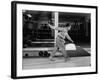 Champion Bowler Andy Varipapa Demonstrating Proper Bowling Technique-Gjon Mili-Framed Premium Photographic Print