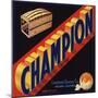 Champion Brand - Redlands, California - Citrus Crate Label-Lantern Press-Mounted Art Print