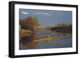 Champion Single Sculls - Max Schmidt-Thomas Cowperthwait Eakins-Framed Art Print