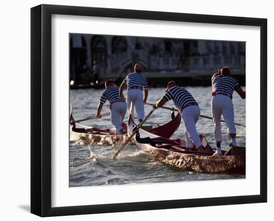 Champions Regatta on Gondolini During the Regata Storica 2009, Venice, Veneto, Italy, Europe-Carlo Morucchio-Framed Photographic Print