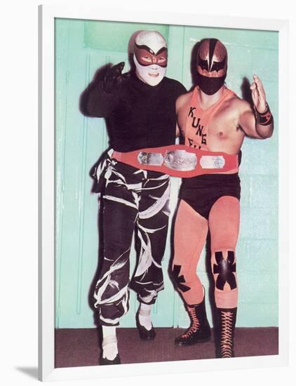 Championship Wrestling Tag Team-null-Framed Art Print