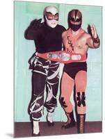 Championship Wrestling Tag Team-null-Mounted Art Print