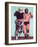 Championship Wrestling Tag Team-null-Framed Art Print