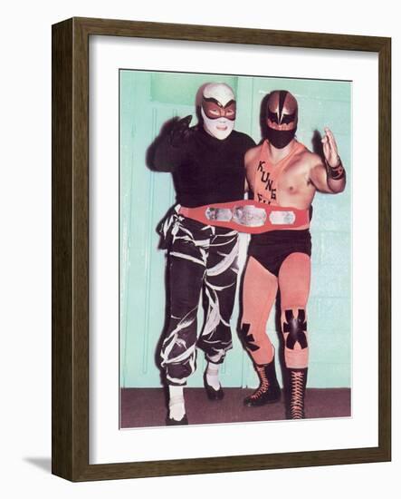 Championship Wrestling Tag Team-null-Framed Art Print