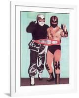 Championship Wrestling Tag Team-null-Framed Art Print