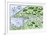 Champlain's 1613 Map of His Settlement at Port Royal, Now Annapolis Royal, Nova Scotia, Canada-null-Framed Giclee Print