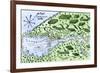 Champlain's 1613 Map of His Settlement at Port Royal, Now Annapolis Royal, Nova Scotia, Canada-null-Framed Giclee Print