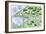 Champlain's 1613 Map of His Settlement at Port Royal, Now Annapolis Royal, Nova Scotia, Canada-null-Framed Giclee Print