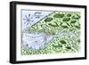 Champlain's 1613 Map of His Settlement at Port Royal, Now Annapolis Royal, Nova Scotia, Canada-null-Framed Giclee Print