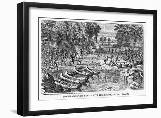 Champlain's First Battle with the Indians, Ad 1609-null-Framed Giclee Print