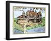 Champlain's Quebec Fort, c.1613-null-Framed Giclee Print