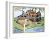 Champlain's Quebec Fort, c.1613-null-Framed Giclee Print