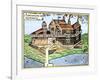 Champlain's Quebec Fort, c.1613-null-Framed Giclee Print