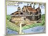 Champlain's Quebec Fort, c.1613-null-Mounted Giclee Print