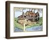 Champlain's Quebec Fort, c.1613-null-Framed Giclee Print