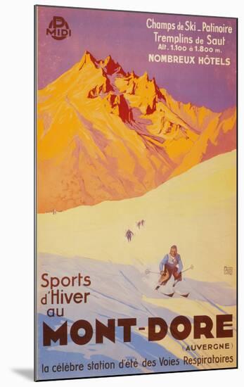 Champs de Ski-null-Mounted Art Print
