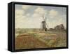 Champs de tulipes en Hollande-Claude Monet-Framed Stretched Canvas