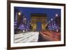 Champs Elysees and Arc De Triomphe at Christmas, Paris, Ile De France, France, Europe-Markus Lange-Framed Photographic Print