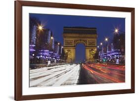 Champs Elysees and Arc De Triomphe at Christmas, Paris, Ile De France, France, Europe-Markus Lange-Framed Photographic Print