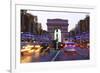 Champs Elysees and Arc de Triomphe at Christmastime, Paris, France, Europe-Hans-Peter Merten-Framed Photographic Print