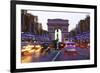 Champs Elysees and Arc de Triomphe at Christmastime, Paris, France, Europe-Hans-Peter Merten-Framed Photographic Print