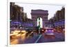 Champs Elysees and Arc de Triomphe at Christmastime, Paris, France, Europe-Hans-Peter Merten-Framed Photographic Print