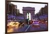 Champs Elysees and Arc de Triomphe at Christmastime, Paris, France, Europe-Hans-Peter Merten-Framed Photographic Print