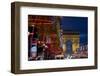 Champs Elysees and Arc De Triomphe at Dusk, Paris, France, Europe-Charles Bowman-Framed Photographic Print