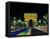 Champs Elysees and Arc de Triomphe, Paris, France-Bill Bachmann-Framed Stretched Canvas