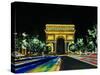 Champs Elysees and Arc de Triomphe, Paris, France-Bill Bachmann-Stretched Canvas