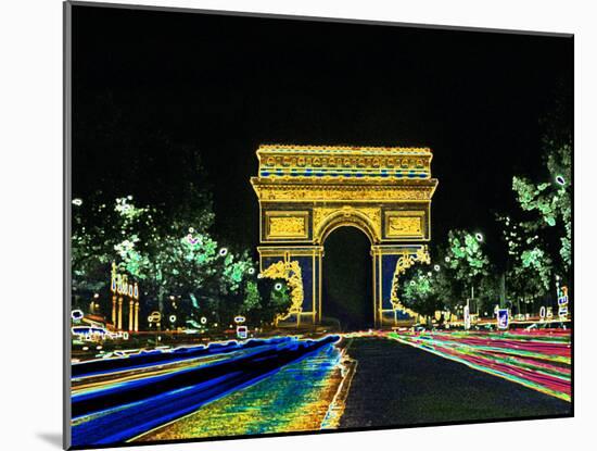 Champs Elysees and Arc de Triomphe, Paris, France-Bill Bachmann-Mounted Premium Photographic Print