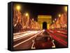 Champs Elysees and Arc de Triomphe, Paris, France-Bill Bachmann-Framed Stretched Canvas